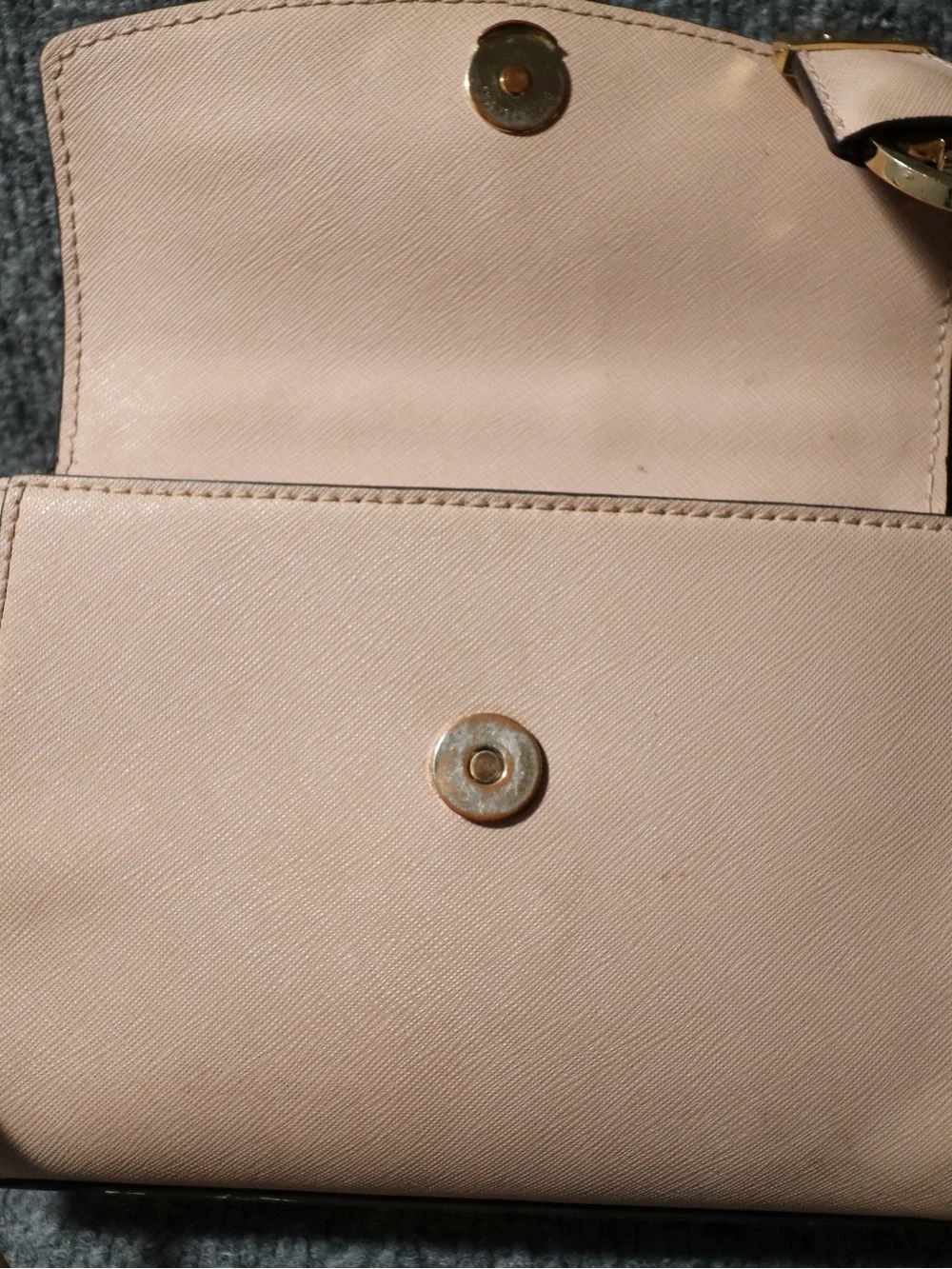 Michael Kors Ava Saffiano Leather Mini Top-Handle Crossbody in soft pink